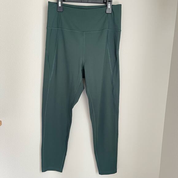 Girlfriend Collective Moss Green High Rise Capri Leggings - Picture 2 of 11